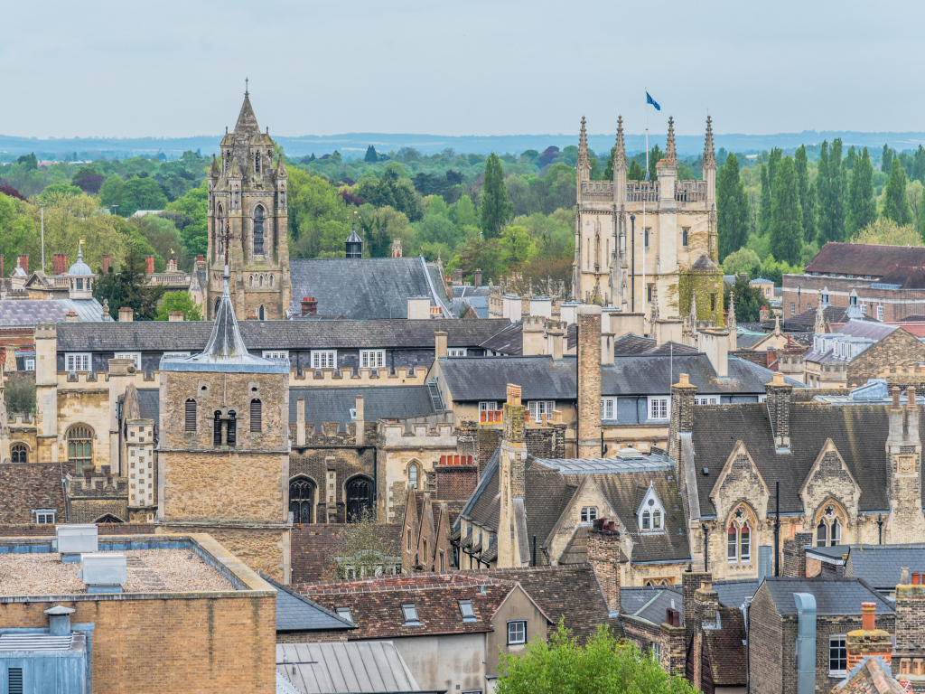 Старинный город в Англии вид сверху 