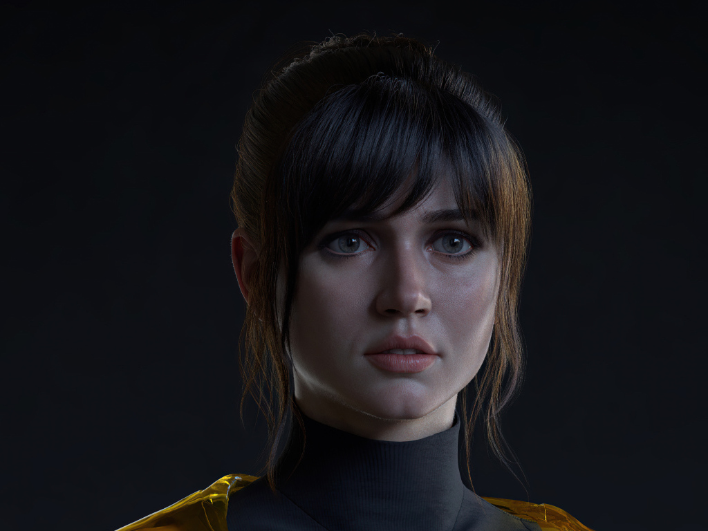 Актриса Анна Де Армас на черном фоне