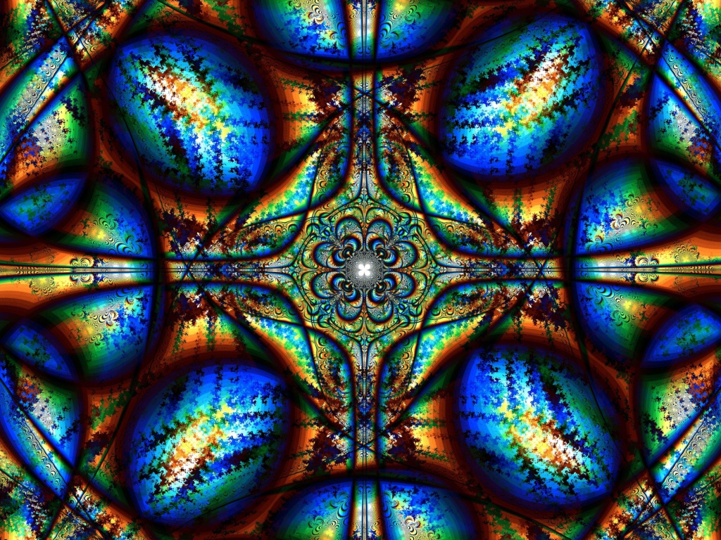 Красивый абстрактный  рисунок с калейдоскопа 