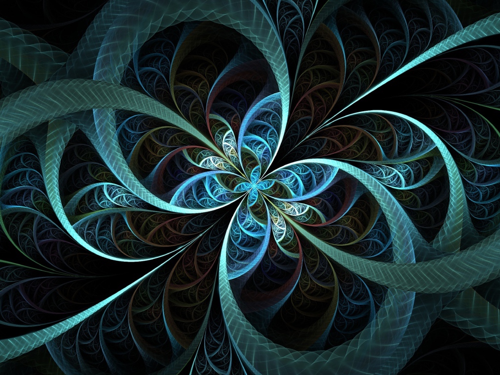 Красивый абстрактный узор на черном фоне