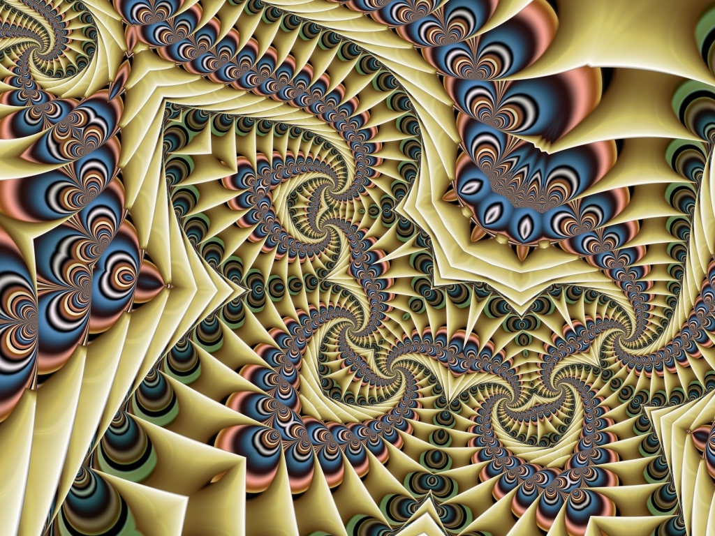 Красивый фрактальный узорный рисунок 