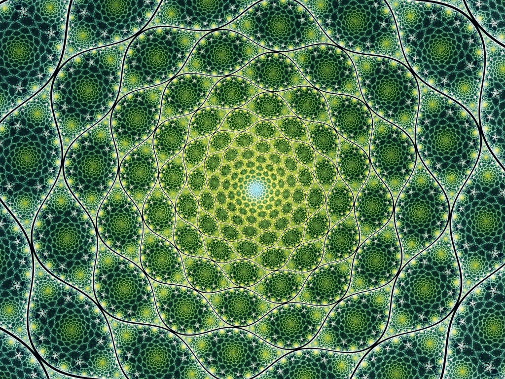 Красивый необычный зеленый узор