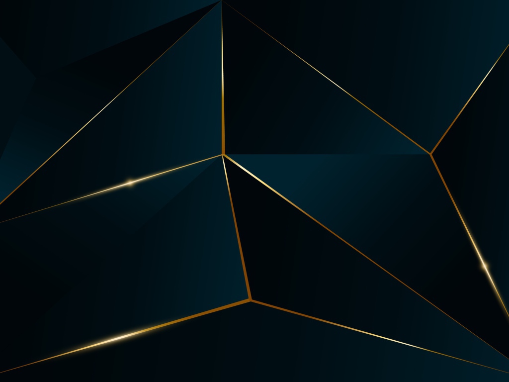 Черные геометрические фигуры с золотой окантовкой 