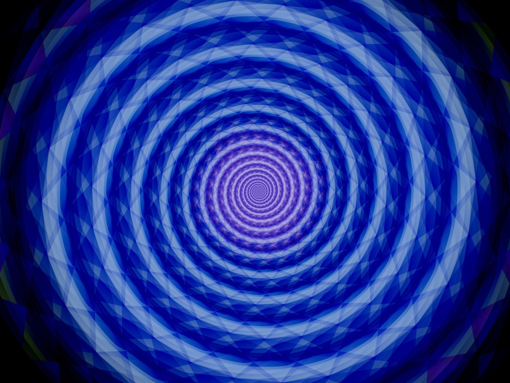 Синяя спираль на черном фоне