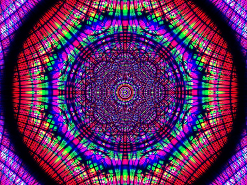 Разноцветный узор калейдоскопа 