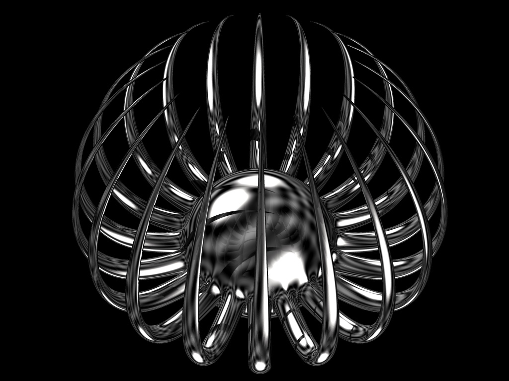 Серебряный цветок с острыми лепестками на черном фоне