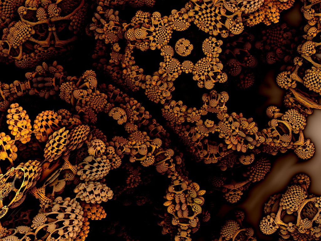 Необычный коричневый фрактальный рисунок