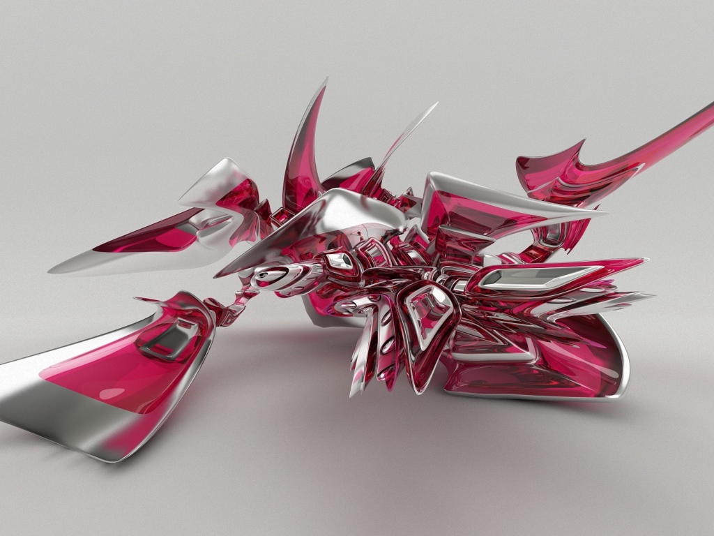 Необычный красный фрагмент на сером фоне