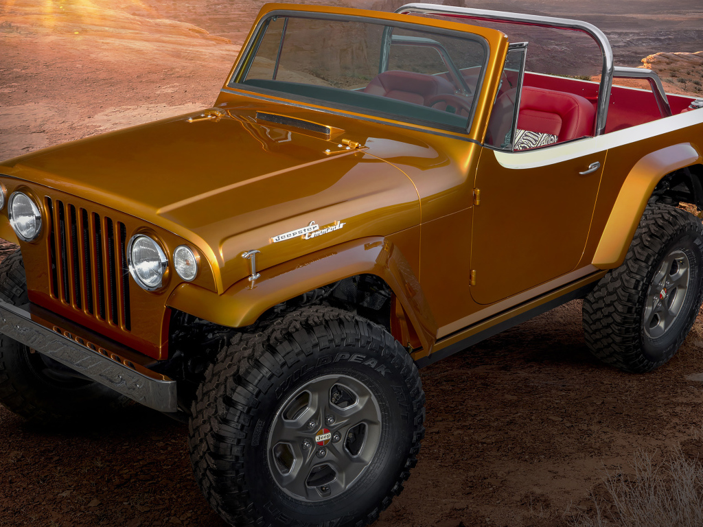 Оранжевый Jeepster Beach 2021 года 3д модель