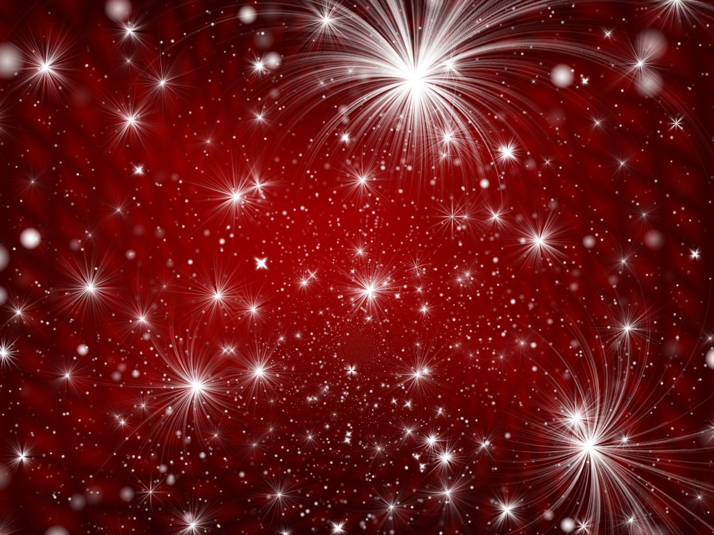 Яркие белые искры на красном фоне 