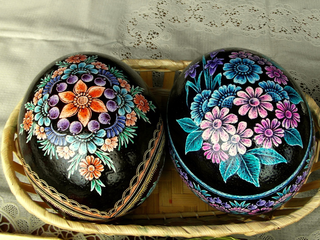 Яйца с красочным цветочным рисунком на Пасху 2021