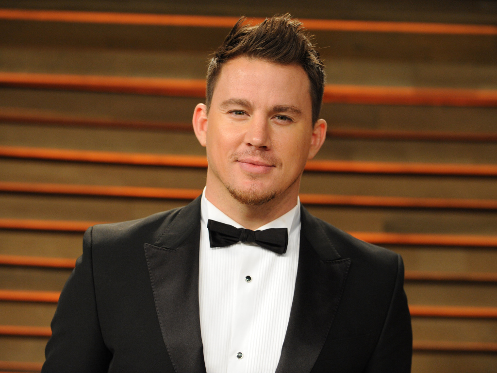 American actor Channing Tatum at the wall