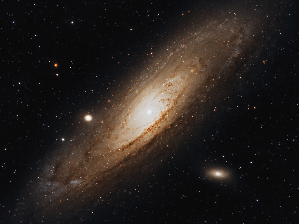 Туманность Андромеды в космосе