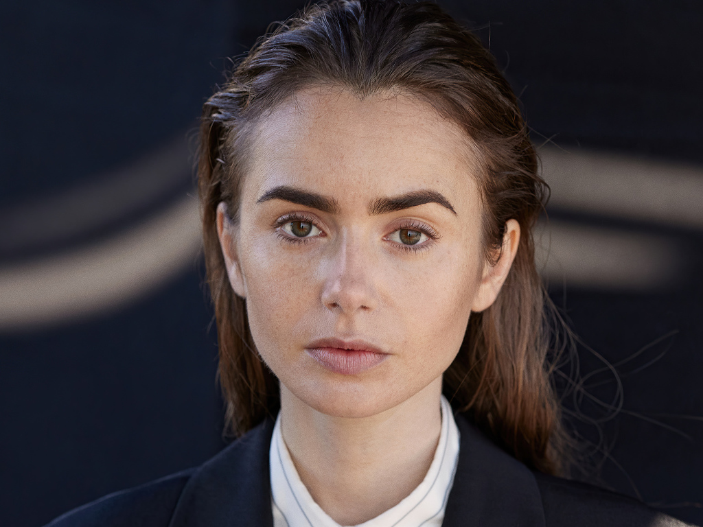 Американская актриса Лили Коллинз без макияжа