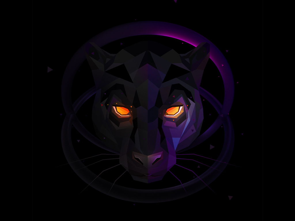 Черная пантера 3д графика