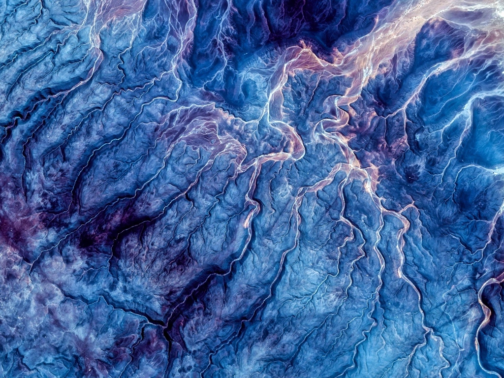 Синяя психоделическая абстракция