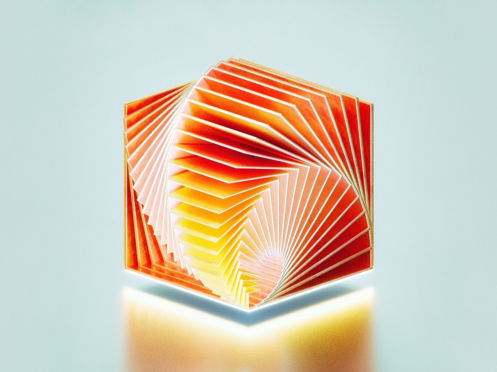 Куб 3д на сером фоне