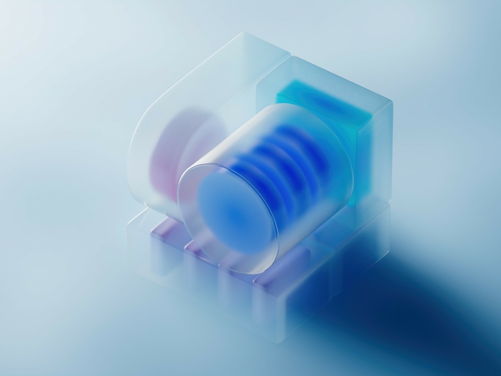 Фигуры на голубом фоне 3д графика