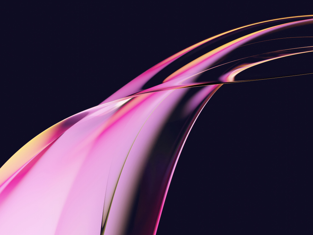 Розовый абстрактный лепесток на черном фоне