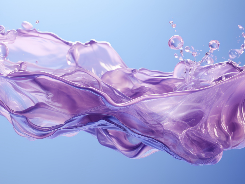 Фиолетовая абстракция краска на голубом фоне