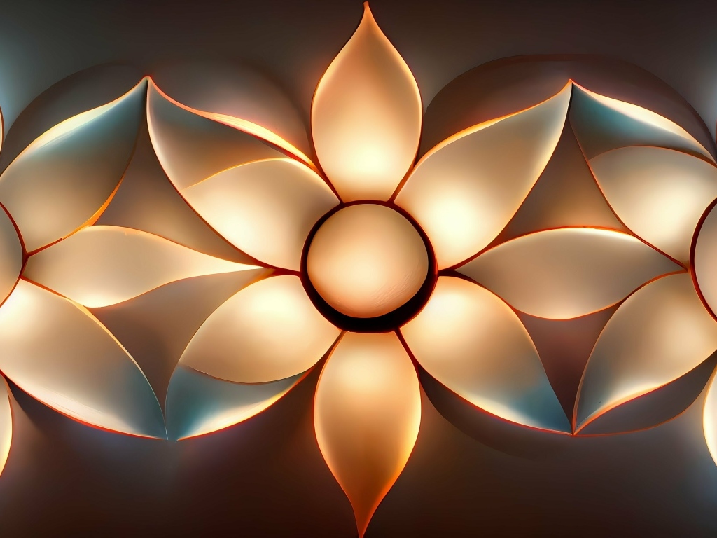 Три ярких абстрактных цветка