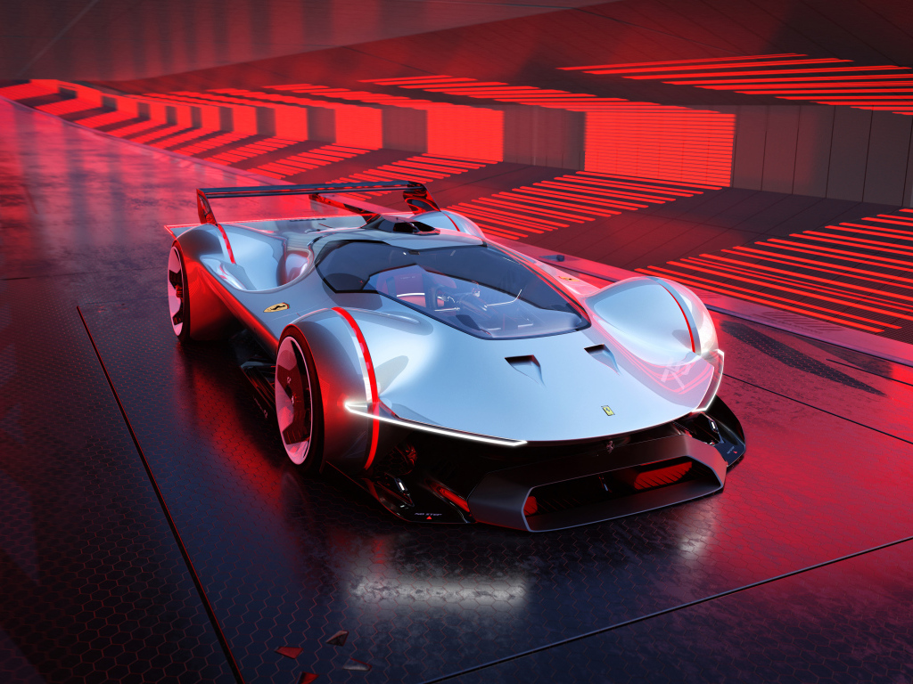 Подготовка к гонкам автомобиля Ferrari Vision Gran Turismo