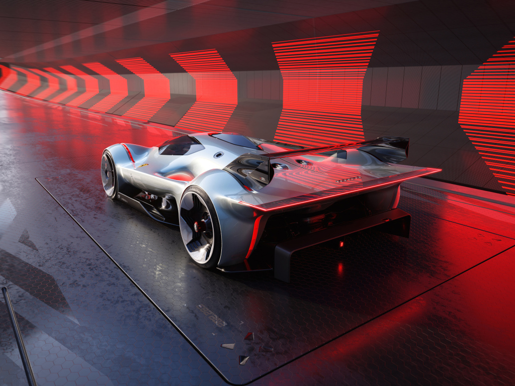 Спорткар Ferrari Vision Gran Turismo вид сзади