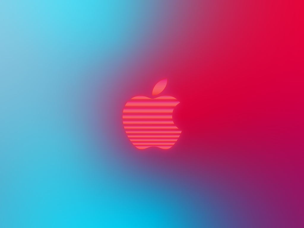 Логотип Apple на градиентном фоне