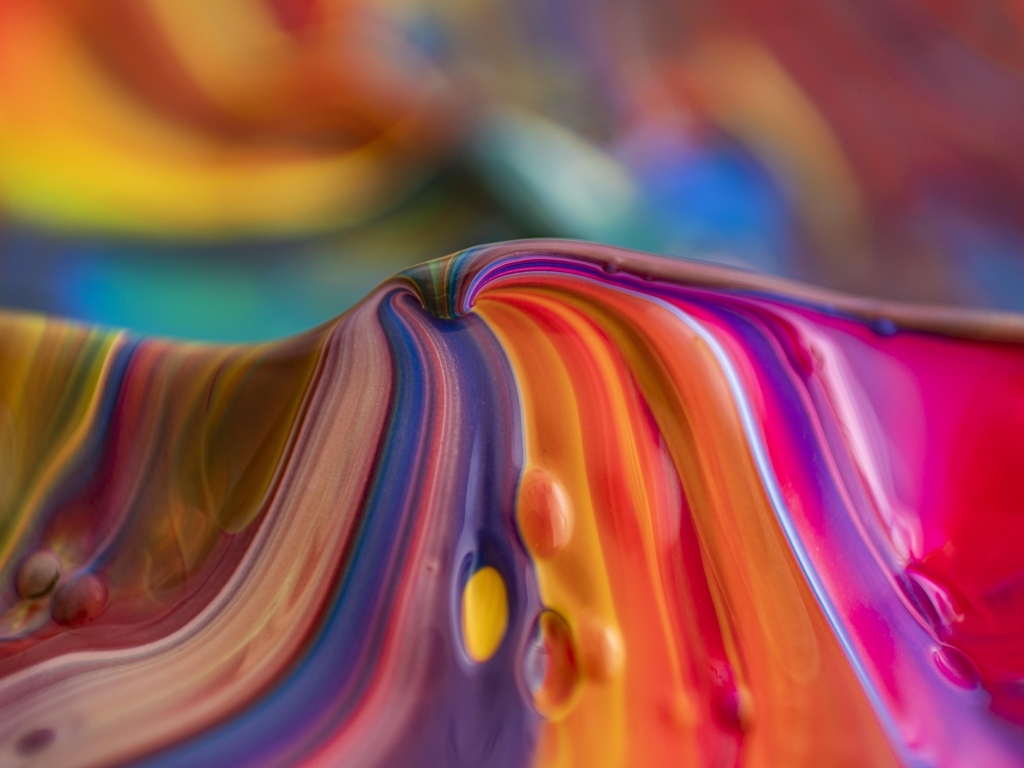 Разноцветная краска крупным планом