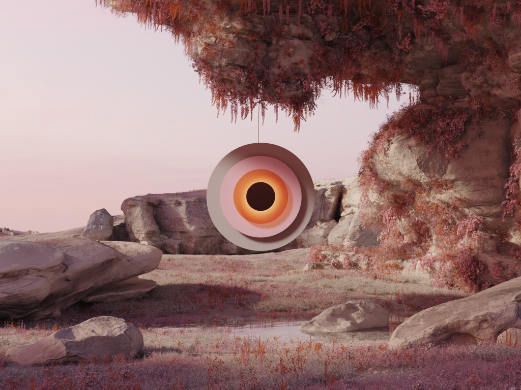 Круг для игры в дартс в горах