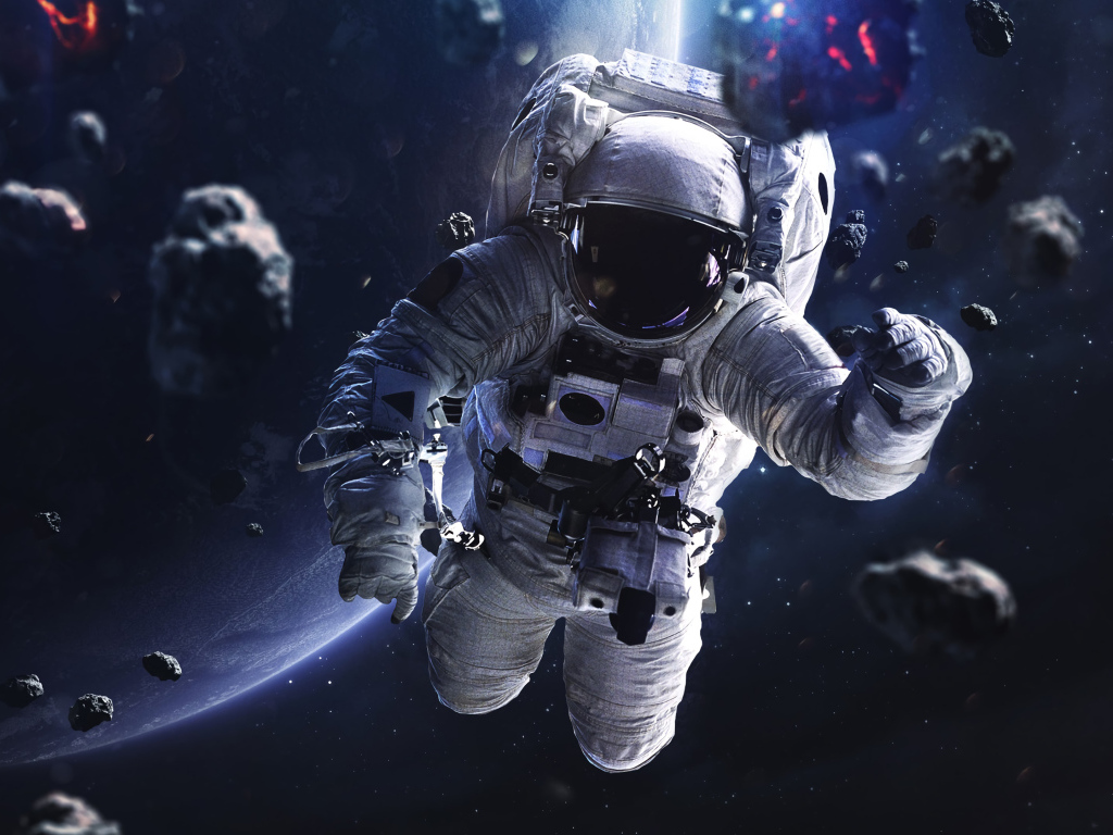 Астронавт попал в метеоритный дождь