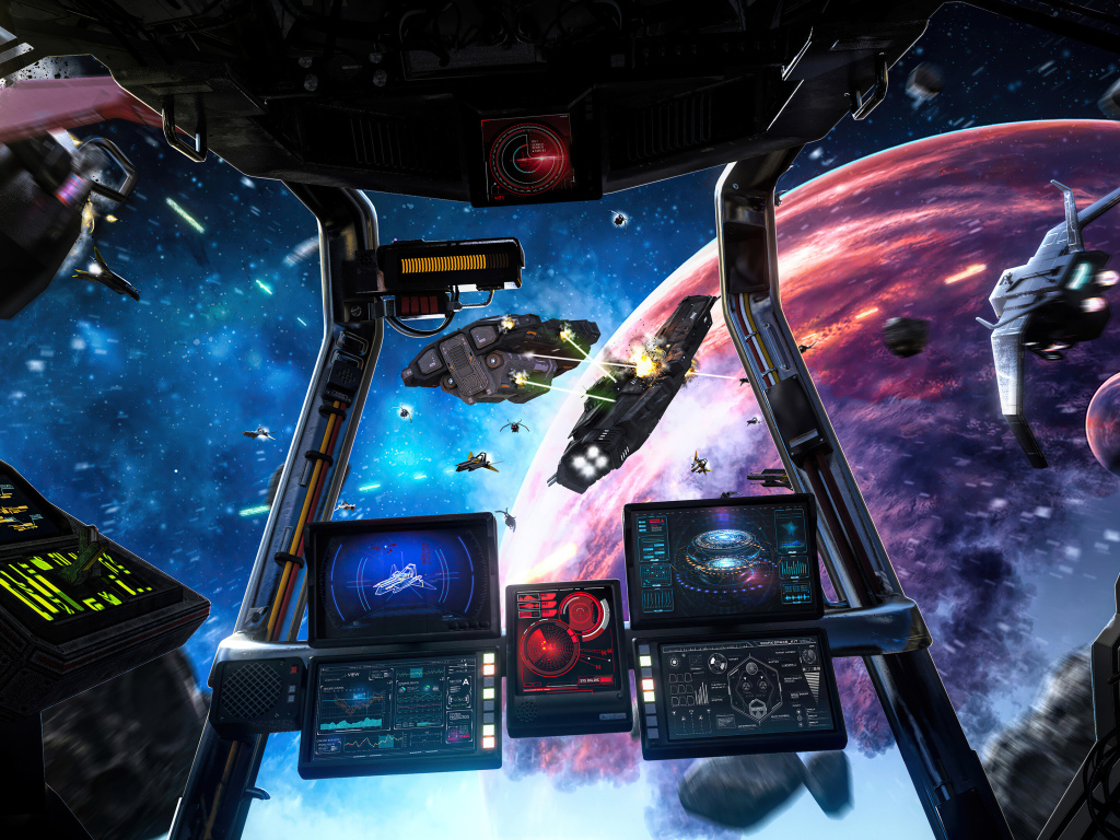 Вид из кабины космического корабля