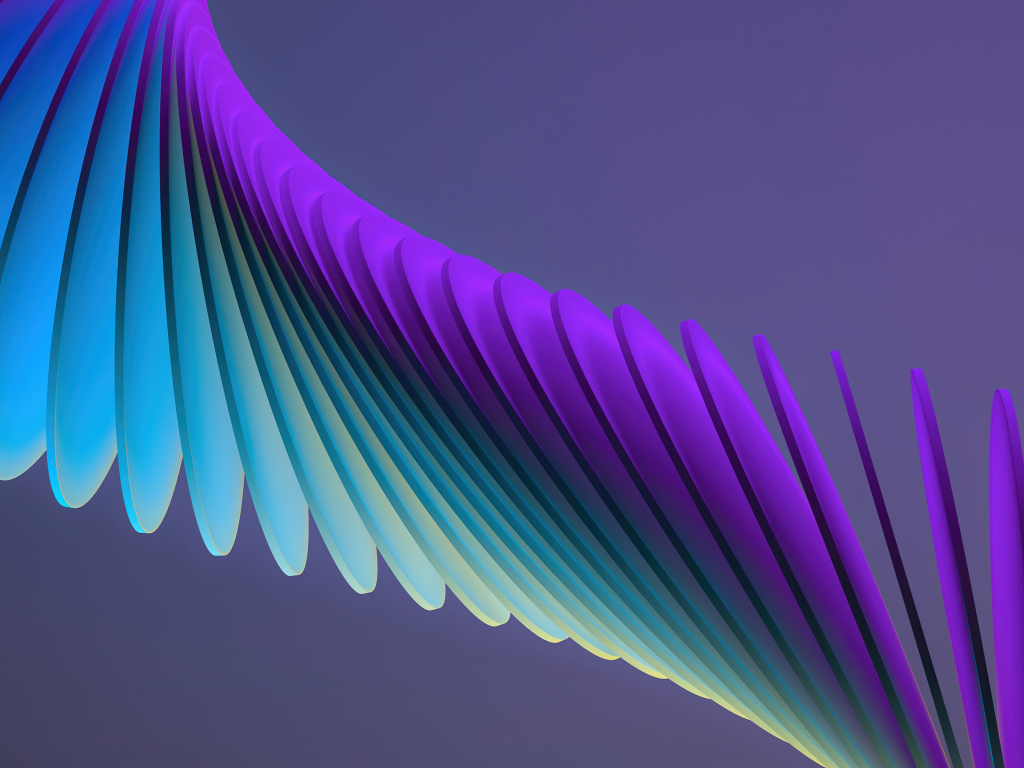 Голубая волнистая 3д спираль 