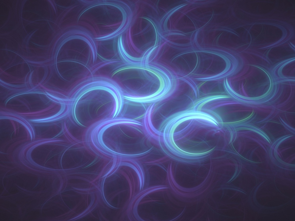 Светящиеся неоновые кольца на полу