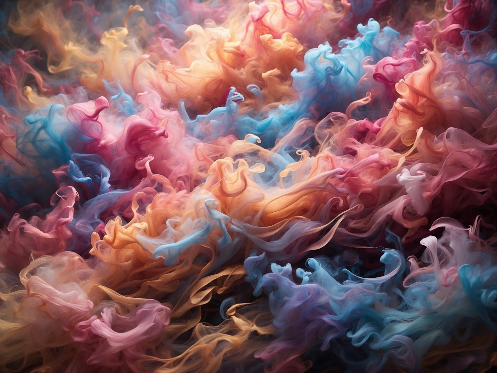 Разноцветный абстрактный дым