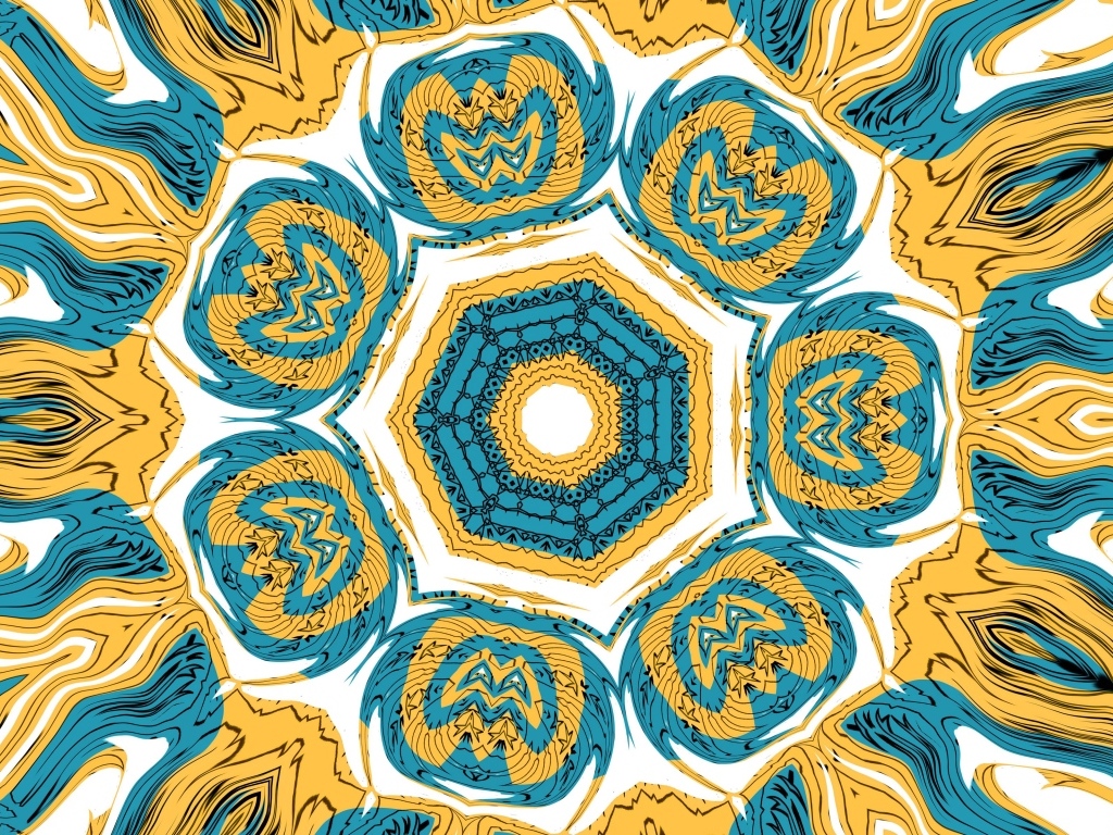 Желто-голубой абстрактный узор 