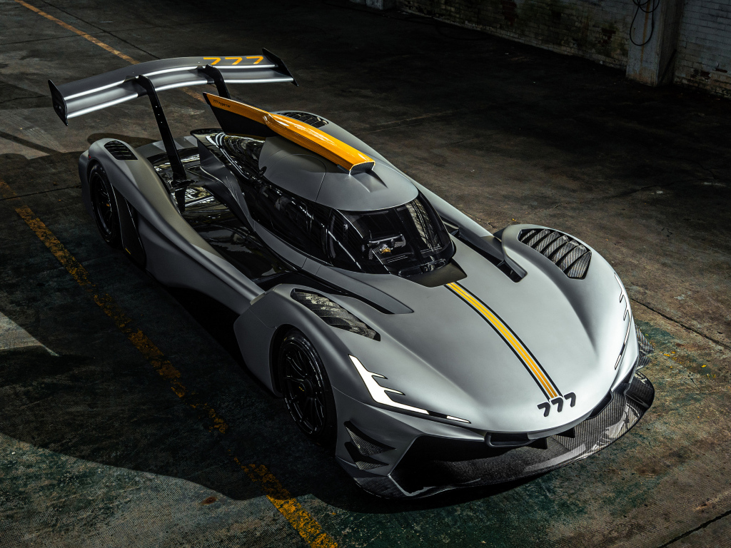 Быстрый Hypercar 777 вид сверху