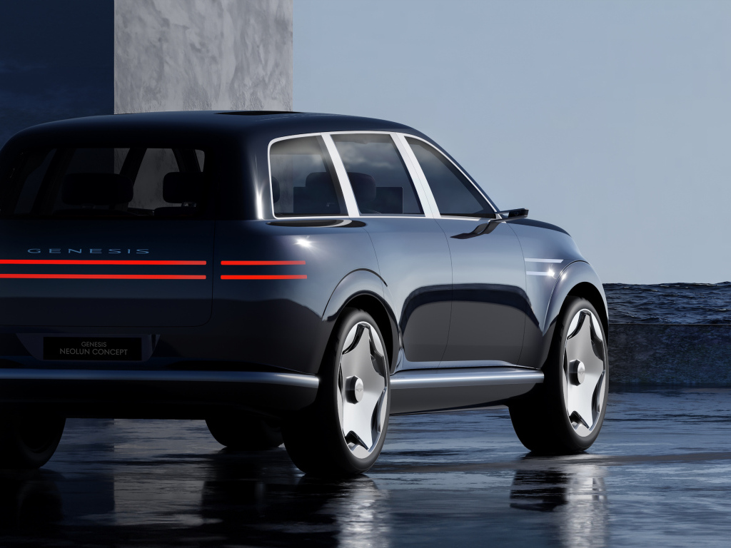 Вид сзади на внедорожник Genesis Neolun Concept 2024  года