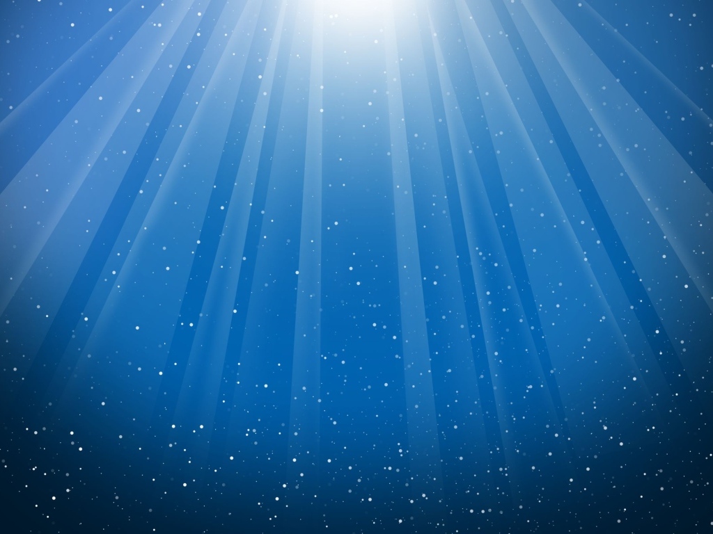 Синий фон с яркими лучами и белыми точками