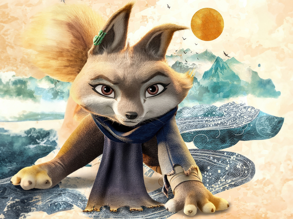 Персонаж Чжень мультфильм Кунг-фу панда 4