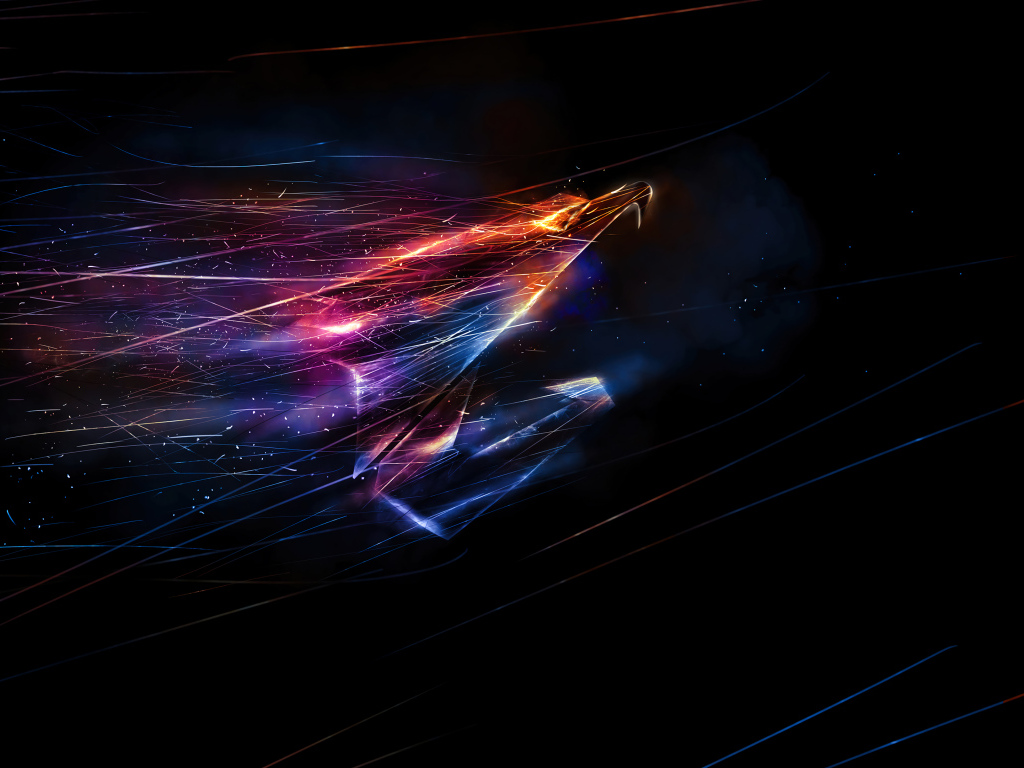 Неоновый логотип компании aorus gigabyte