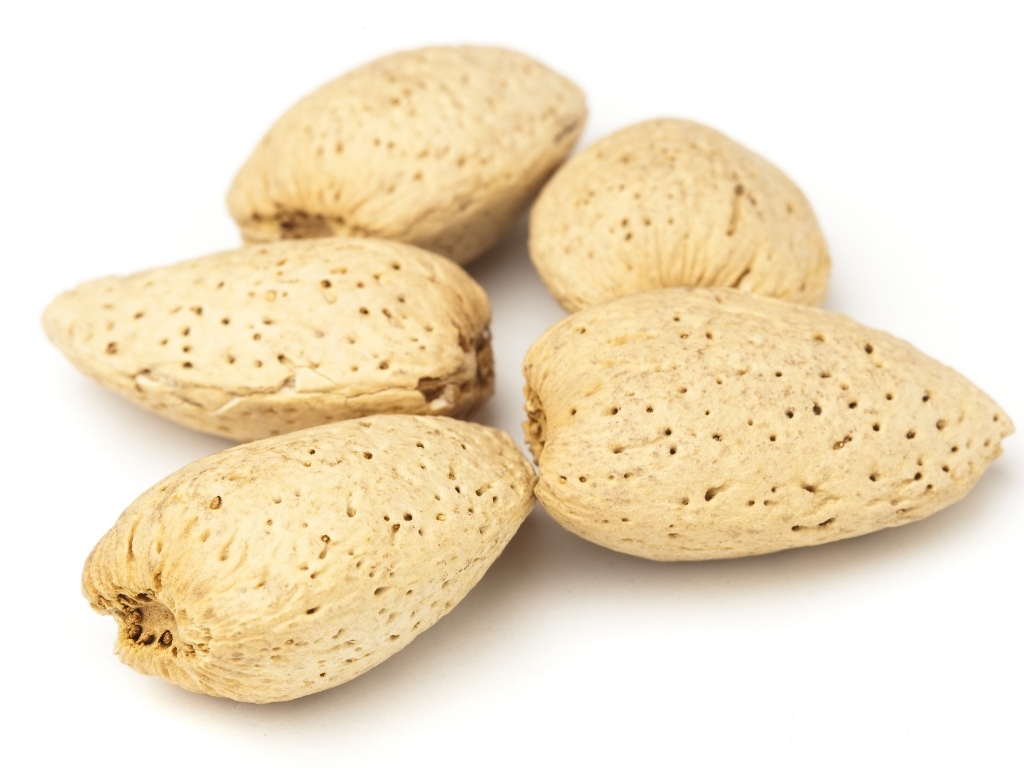 Большие миндальные орехи в скорлупе