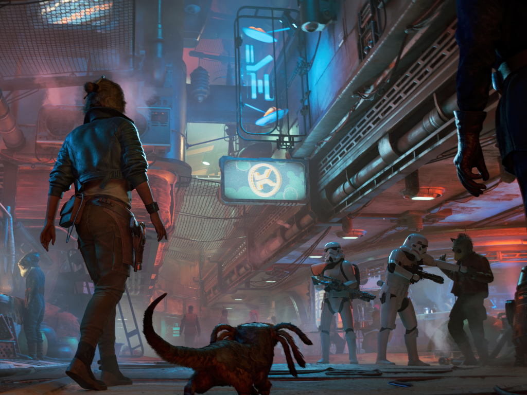 Кадр новой компьютерной игры Star Wars Outlaws, 2024