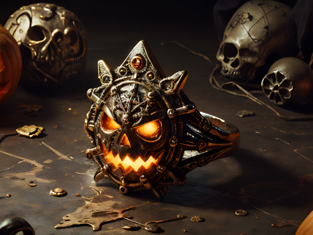 Перстень со светящимися глазами на Хэллоуин