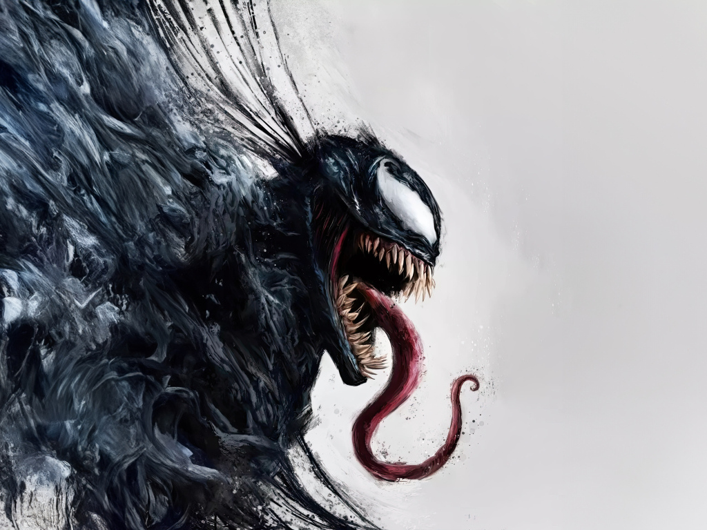 Монстр на сером фоне в фильма Веном: Последний танец, 2024