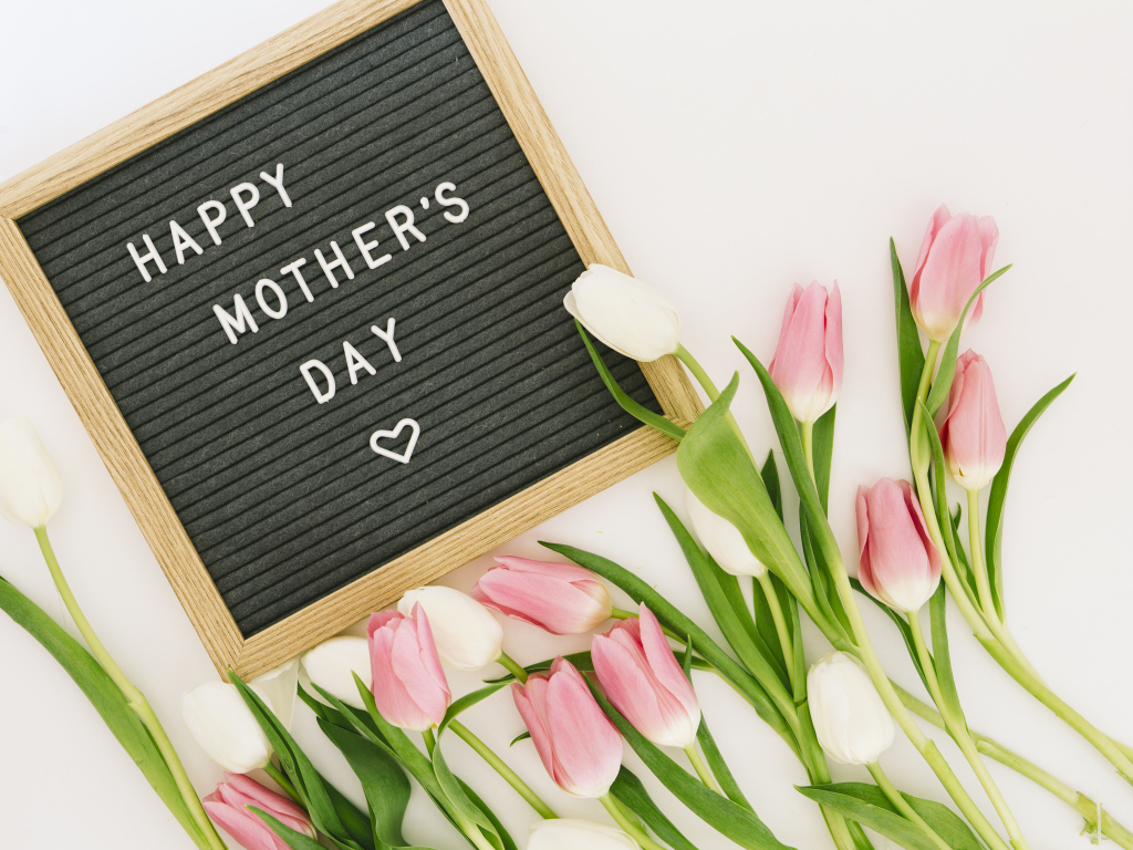 Букет розовых тюльпанов на день матери