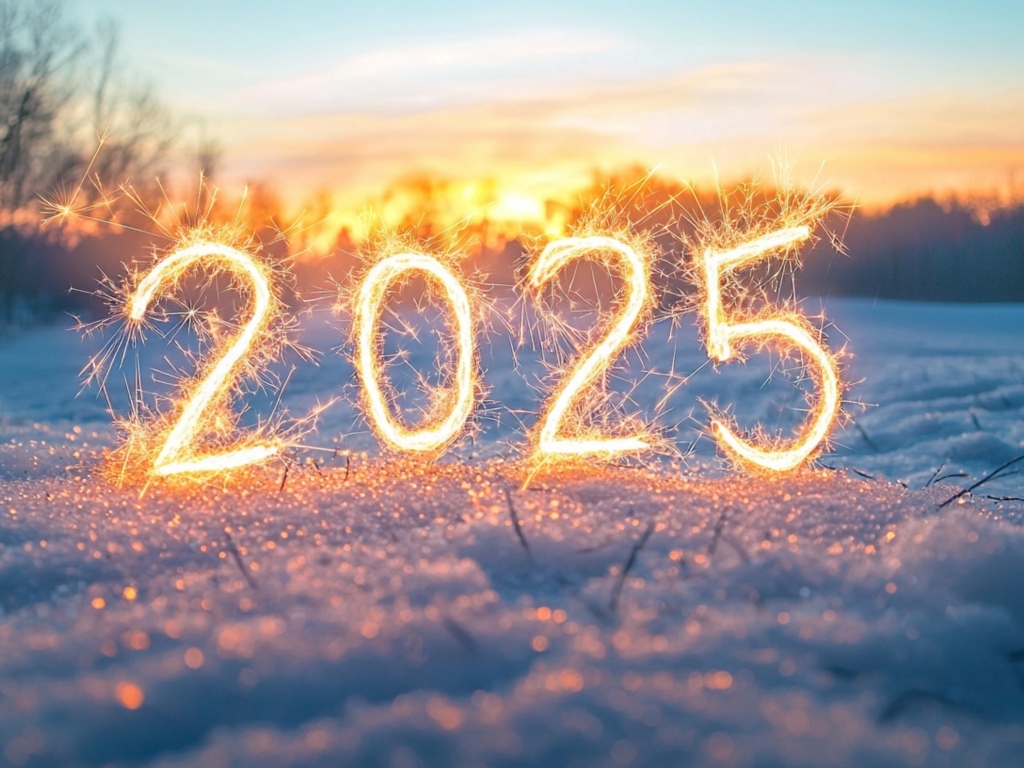 Бенгальские огни на снегу на новый год 2025