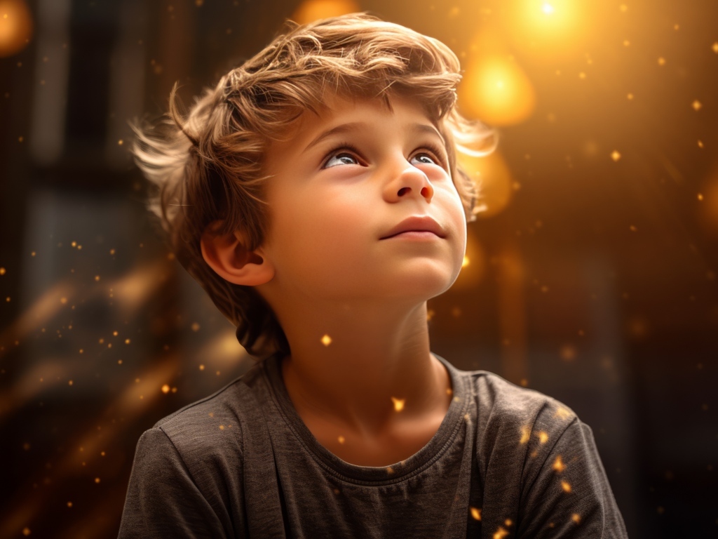 Маленький мальчик мечтатель 