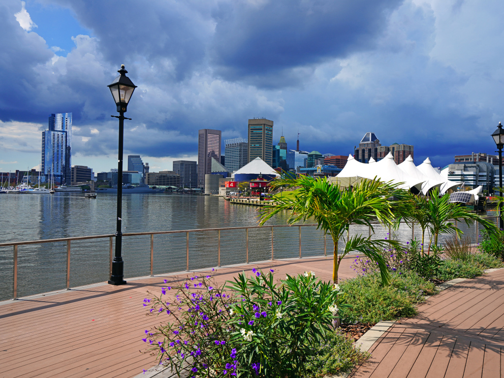 Набережная курорта Балтимор, США