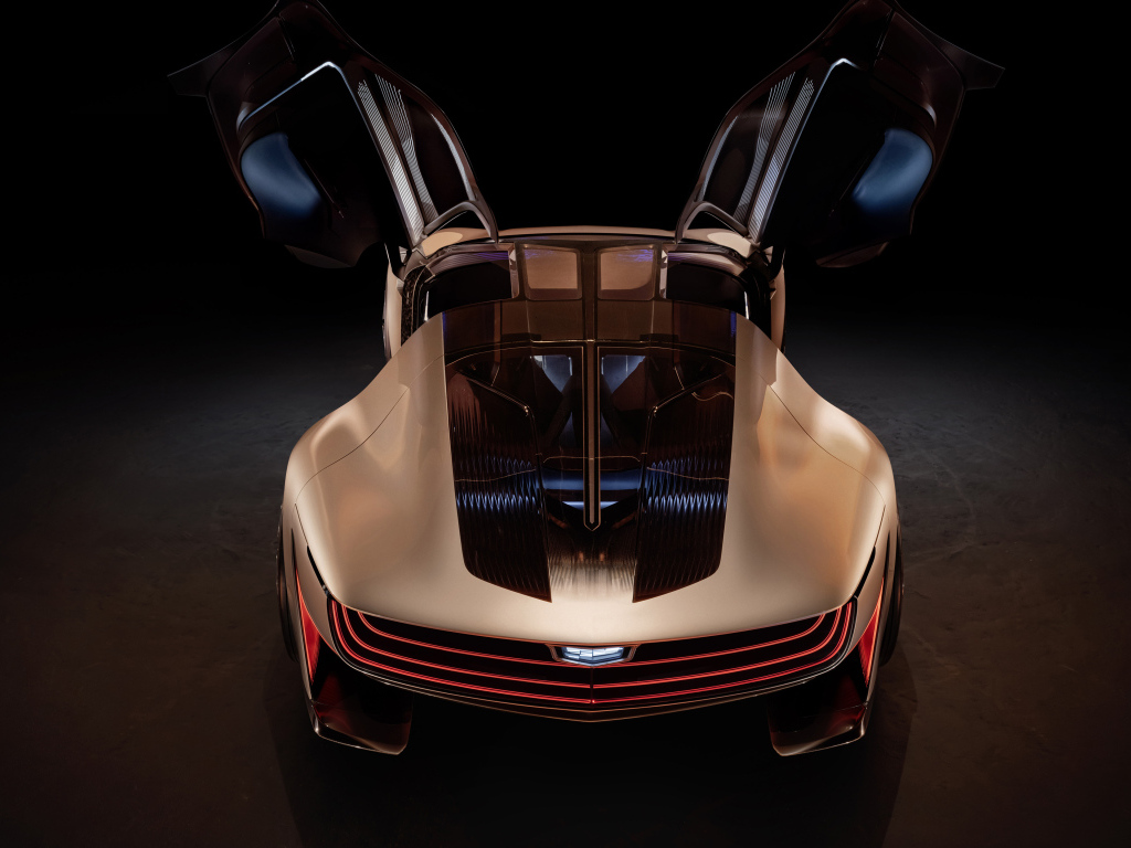 Спортивный автомобиль Cadillac Opulent Velocity Concept 2024 года вид сзади